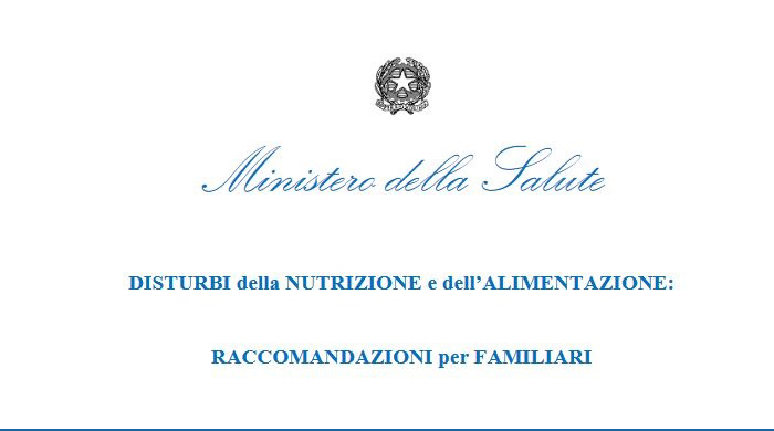 raccomandazioni familiari disturbi nutrizione